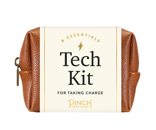 Pinch Provisions - Vegan Leather Tech Kit - Stocking Stuffers: Cognac