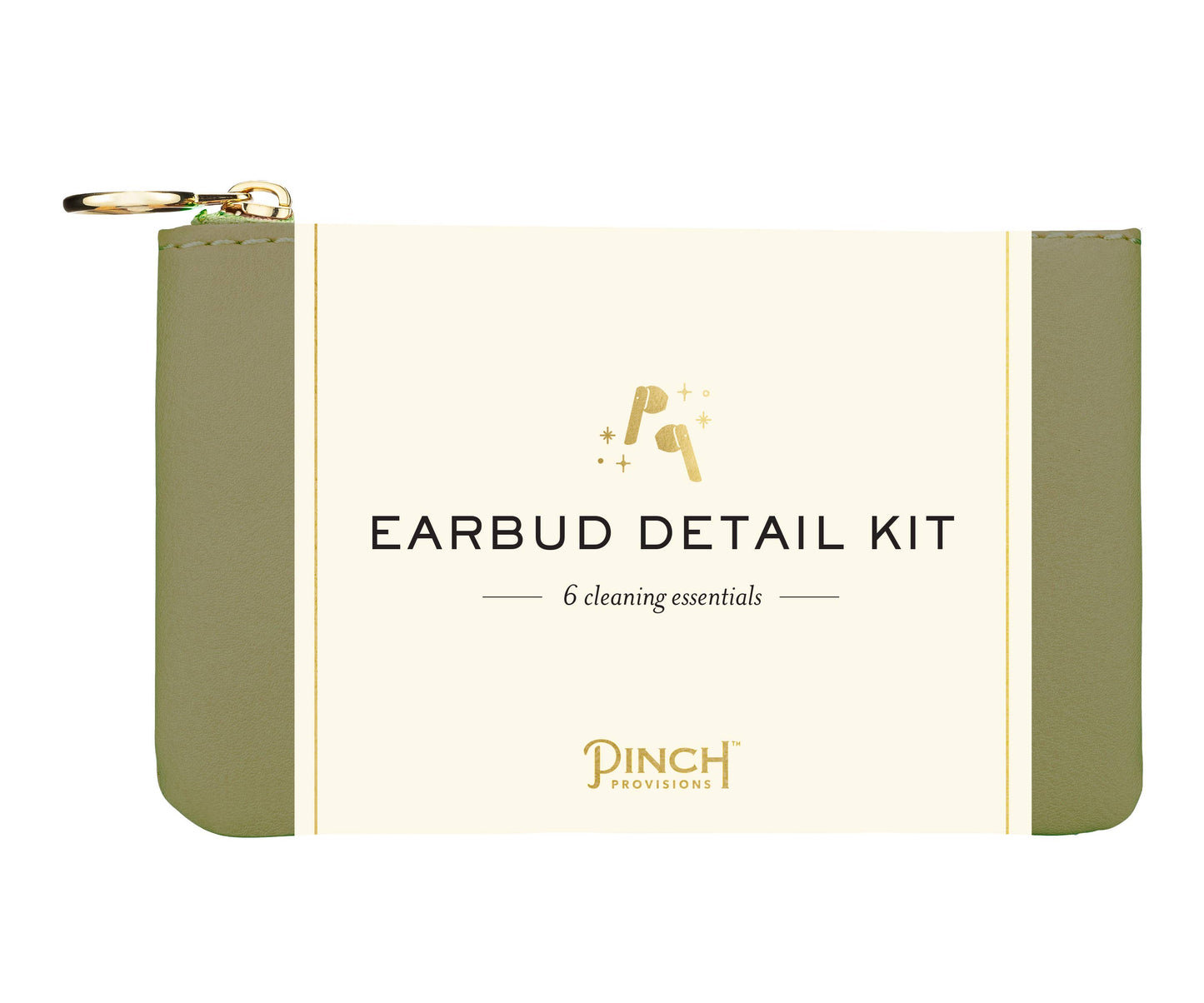 Pinch Provisions - Earbud Detail Kit - Olive Vegan Leather Pouch