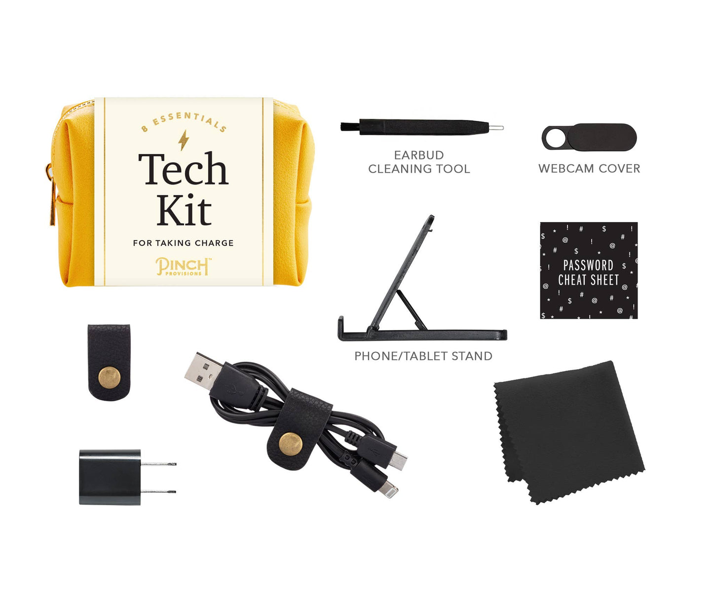 Pinch Provisions - Vegan Leather Tech Kit - Stocking Stuffers: Cognac