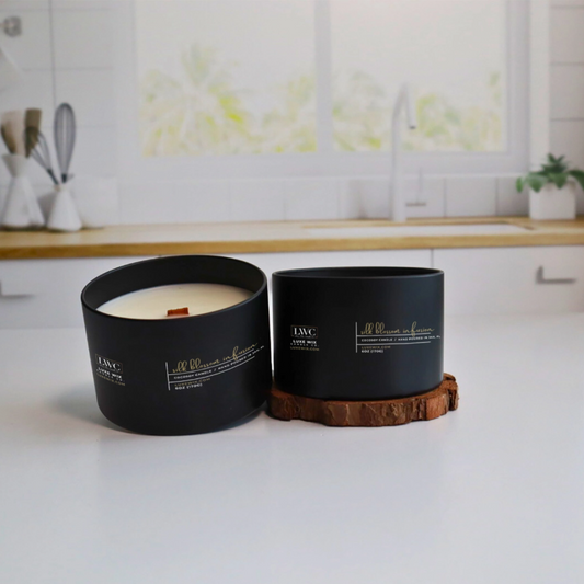 Luxe Wix® Candle Co. - Silk Blossom Infusion 6oz Matte Black Tin Cocosoy Candle