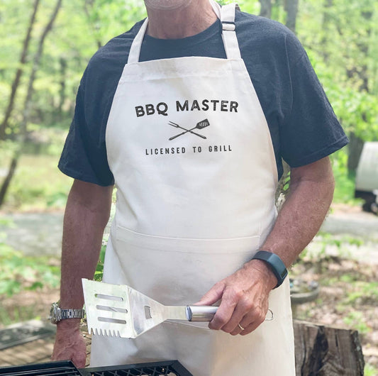 Indigo Tangerine - Dad's BBQ Master Licensed to Grill - Men's Apron
