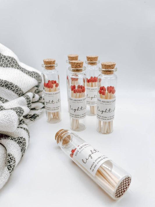 Soy Aroma Candle Co. Red Tip Safety Matches with striker