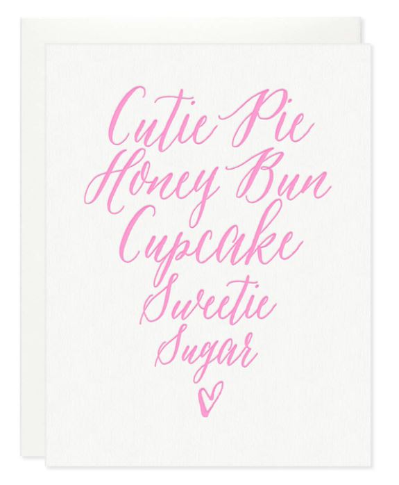 Pet Names Folded Notecard