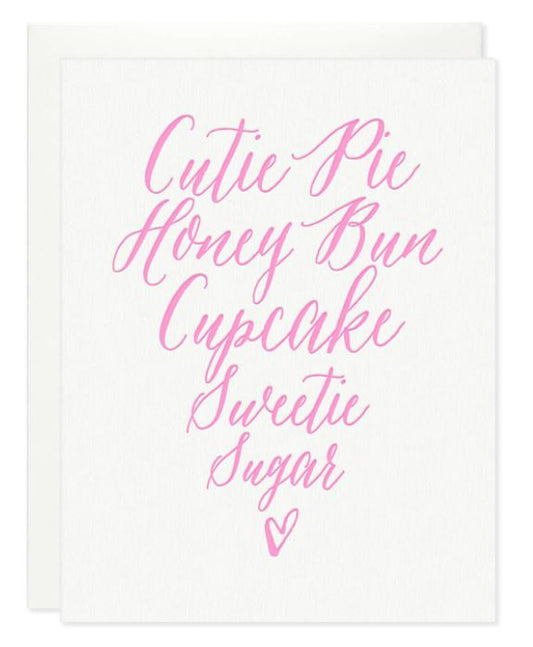 Pet Names Folded Notecard