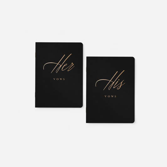 Blush Paper Co Black Wedding Book - Gold Foil